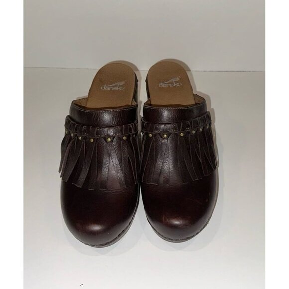 Dansko Deni Mule Clog Fringe Studded Women's Size 41 - Picture 2 of 11